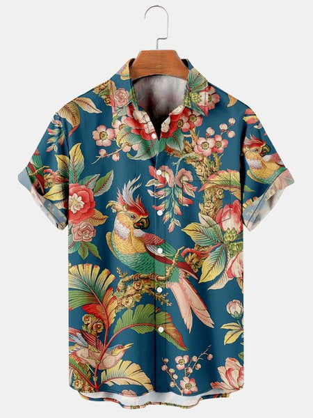 Hawaiian Shirt Men Vacation Seaside