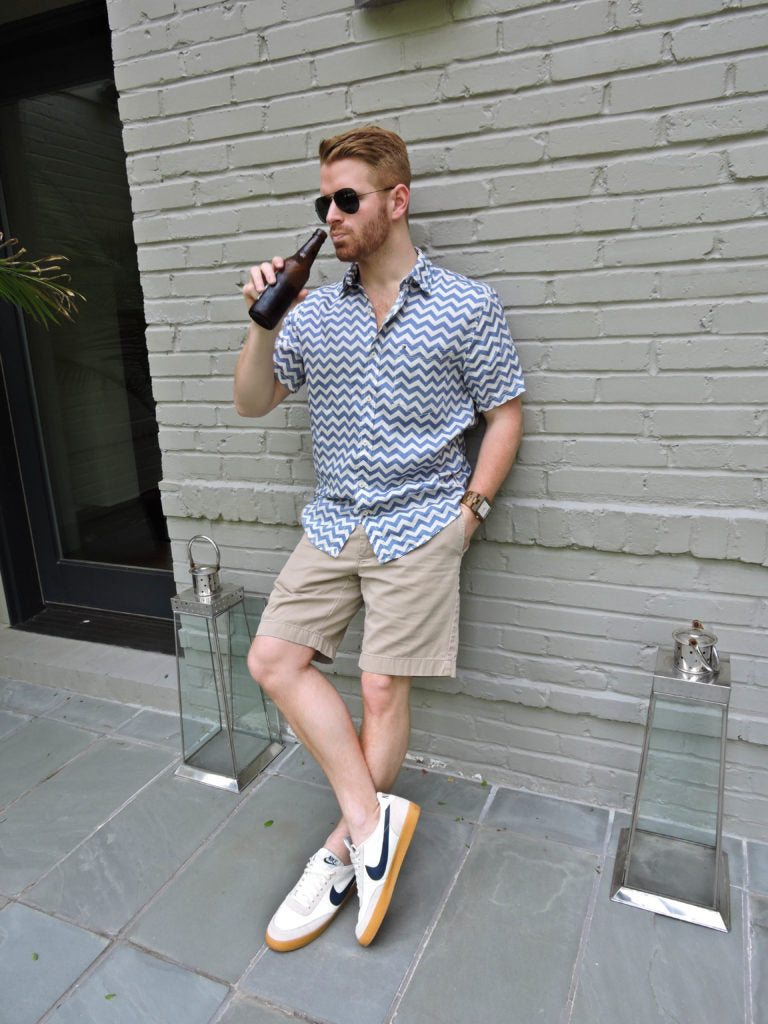 Striped Ripple Shirts Short Sleeve Shirt