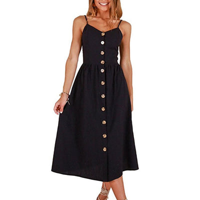 Midi Button Dress