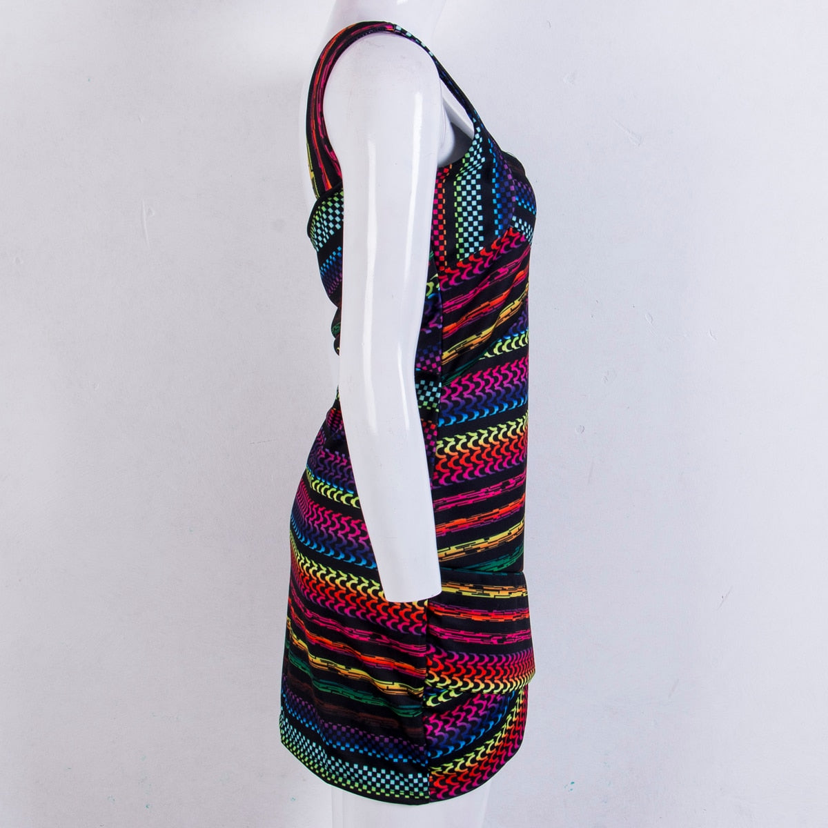 Strips Short Mini Dress
