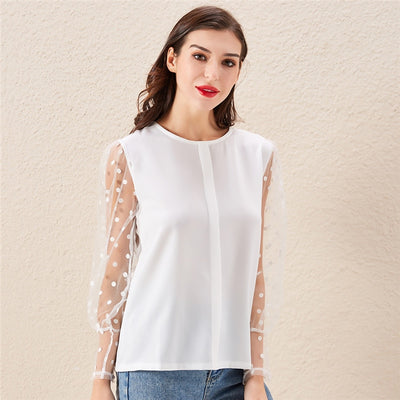 Beaded Sheer Mesh Top