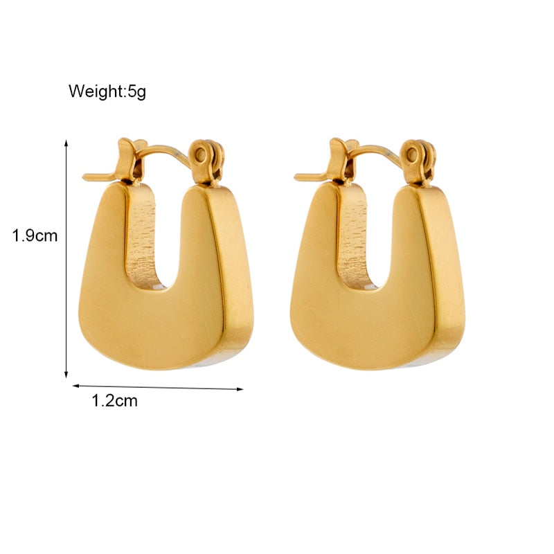 U-Shaped Lock Earrings