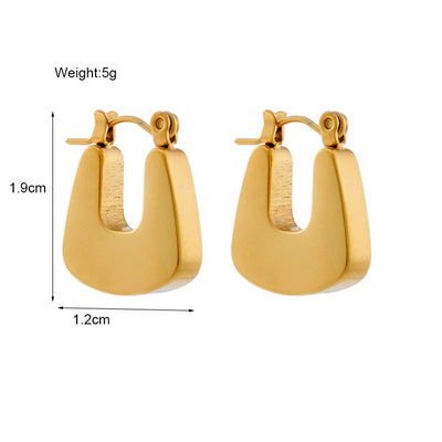U-Shaped Lock Earrings