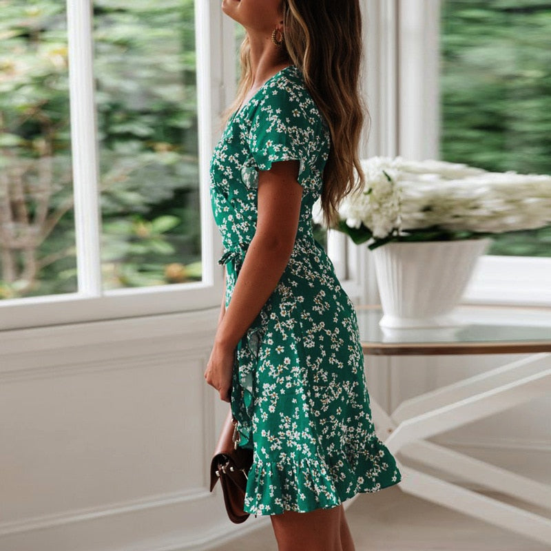 Robe V Neck Dress